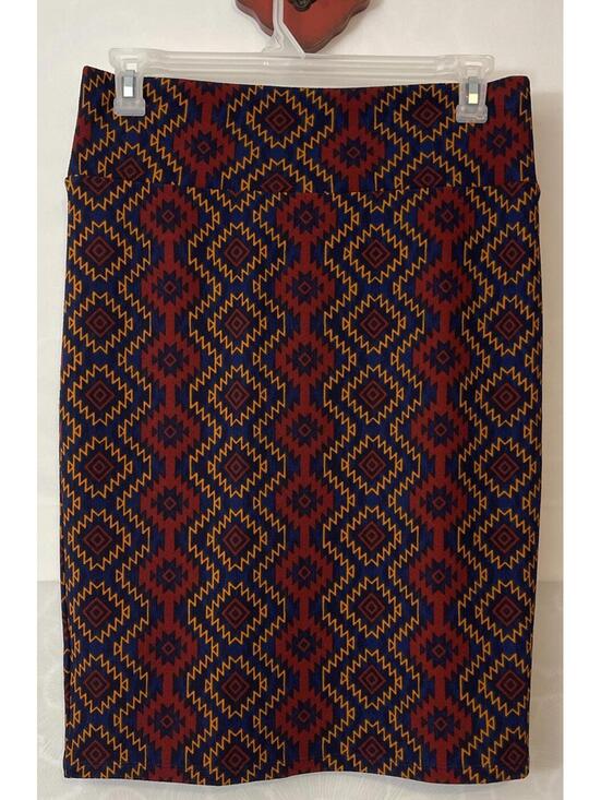 LuLaRoe Dresses & Skirts - LuLaRoe Womens Large Colorful Geometric-Print Midi-Style Pencil Skirt! A5789